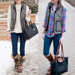 J. Crew Excursion Herringbone Puffer Vest XS